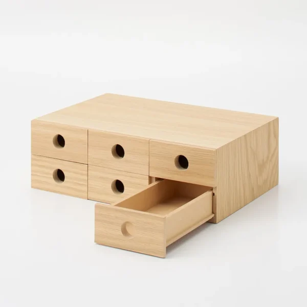 Wooden Storage Unit with 6 Drawers - Image 6